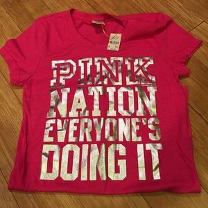 Victoria Secret Pink nation t shirt